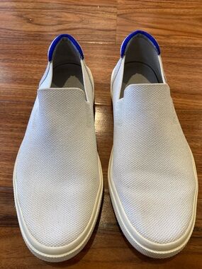 Rothy’s Slip On Knit Sneakers Off White Loafers Shoes Womens US 8.5